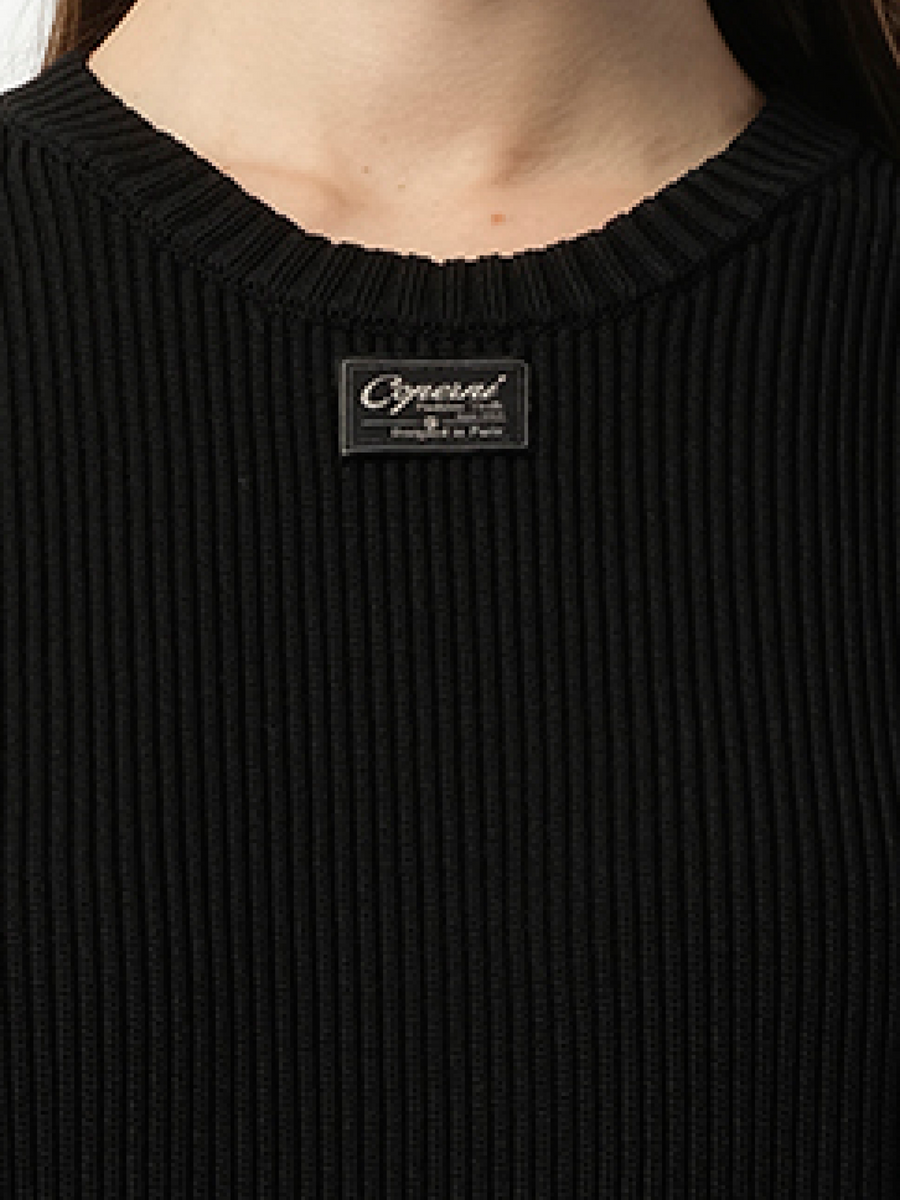 Knitted Sleeveless Top in Black