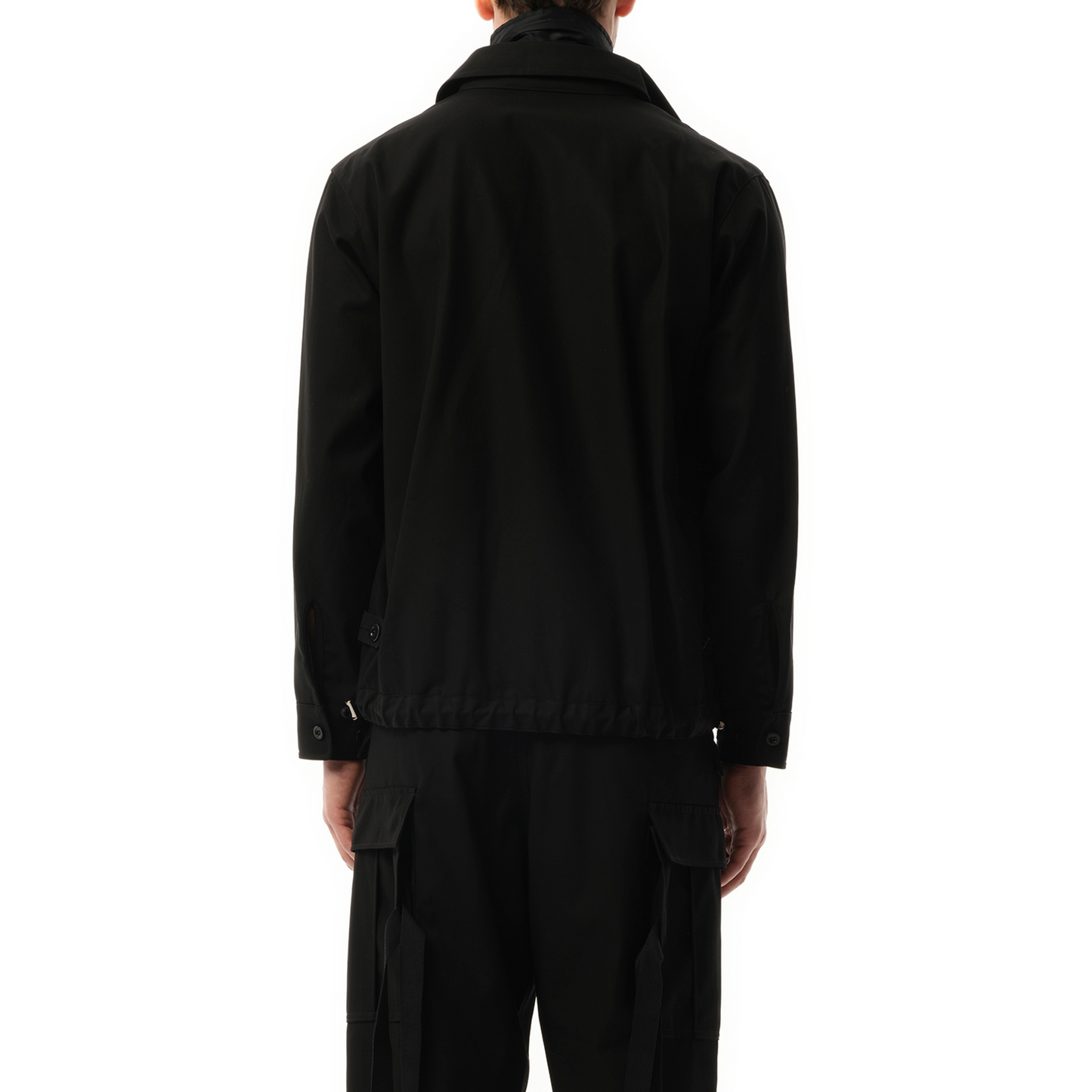 Cotton Twill Jacket in Black