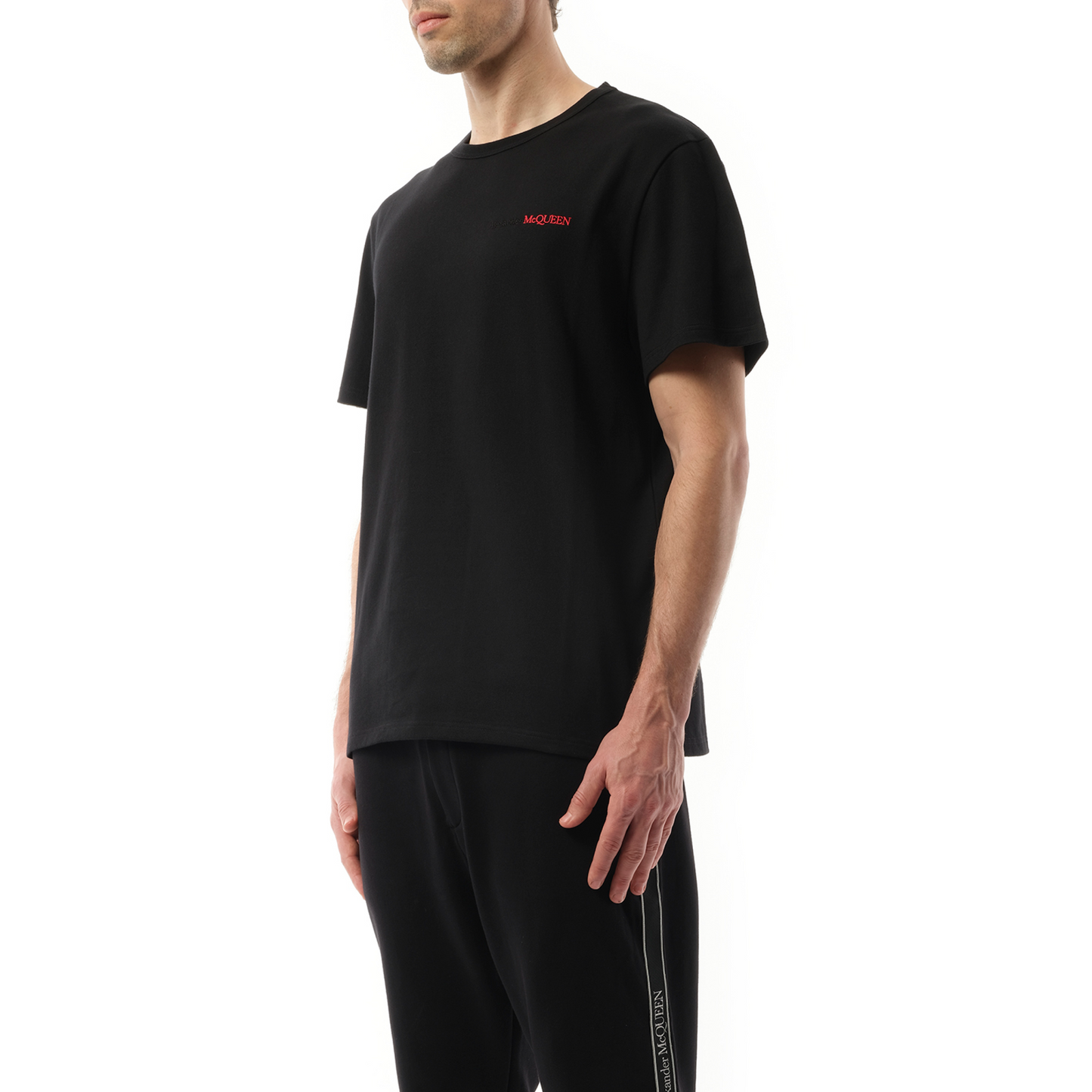 Mid Weight Jersey T-Shirt in Black/Black/Red