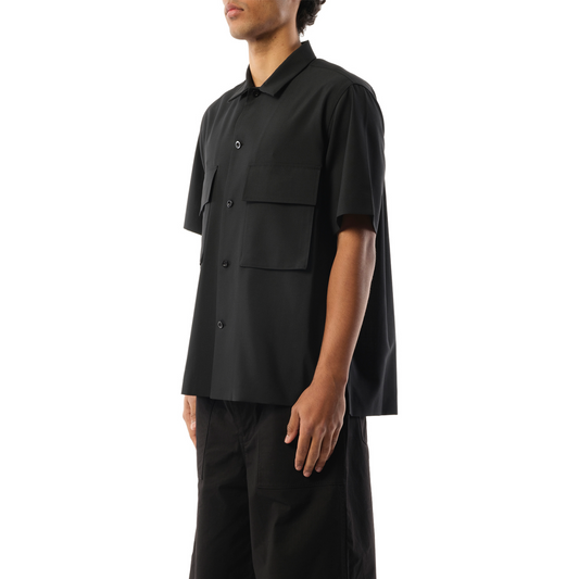 Suiting Short Sleeve Shirt in Black