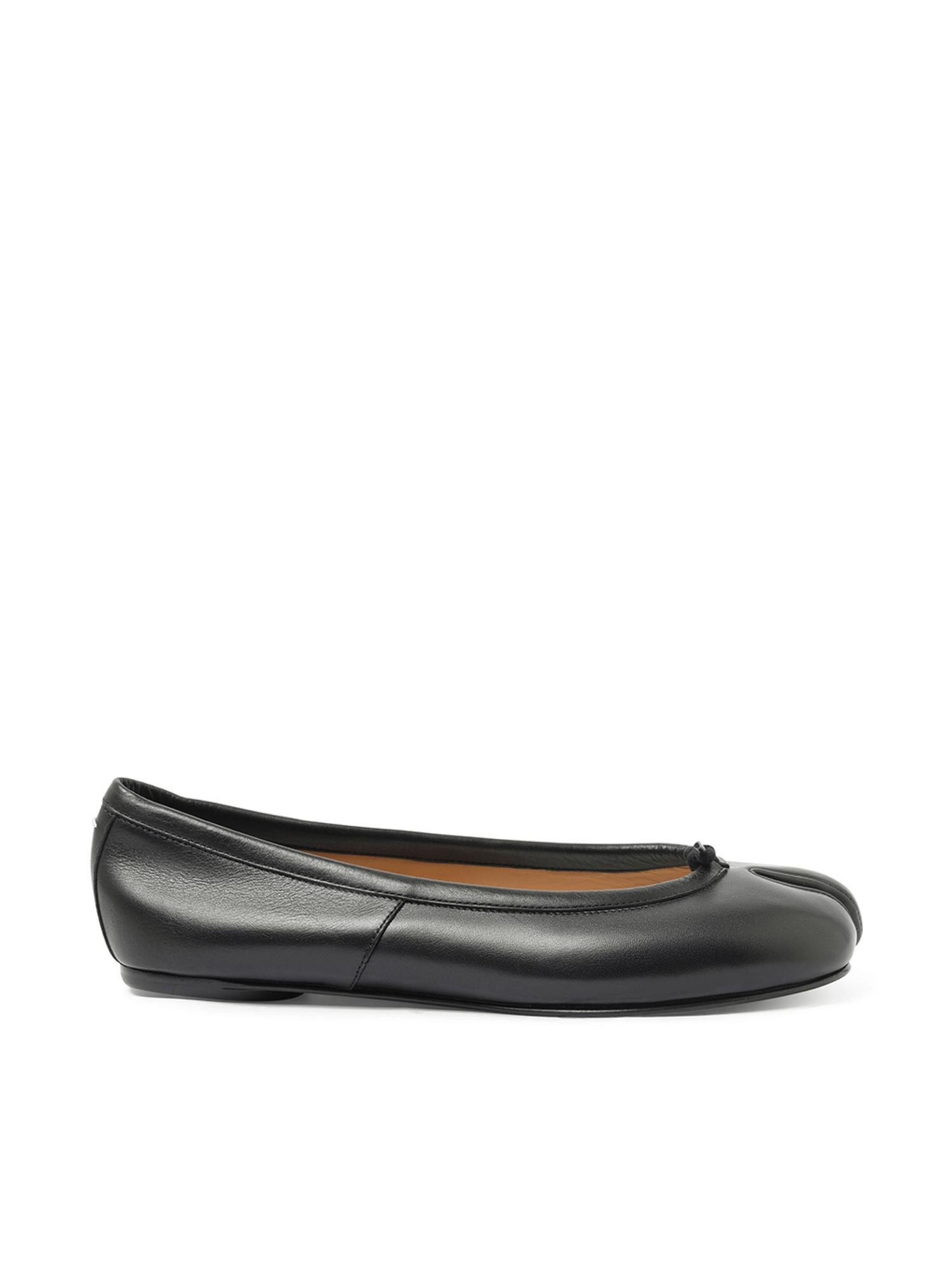 Tabi Flat Ballerina in Black Side View | MAISON MARGIELA