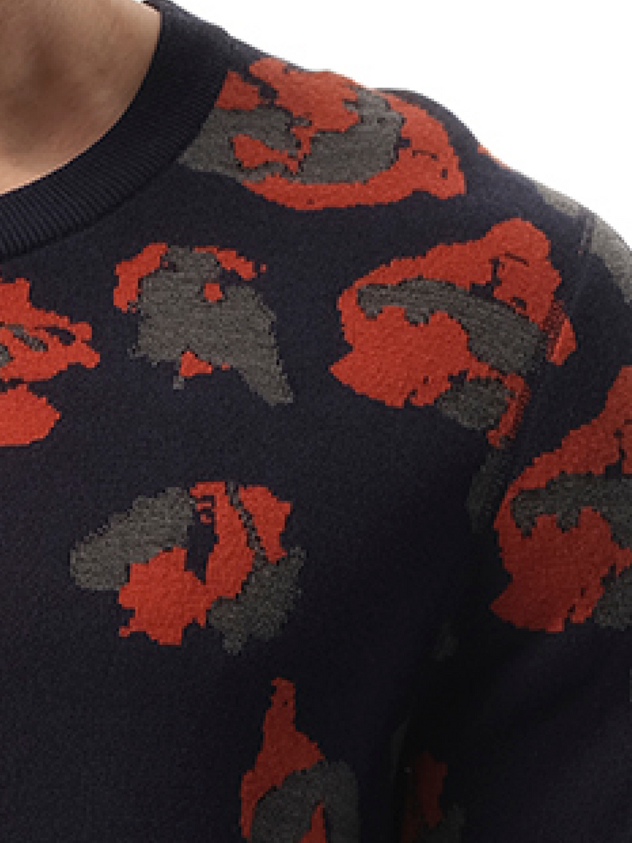 Leopard Jacq Sweatshirter in Navy