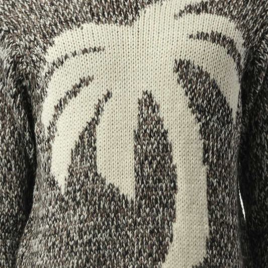 Palm Sweater in Melange Grey