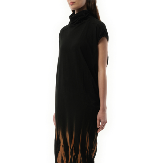 EDFU T Dress in Black/Terra