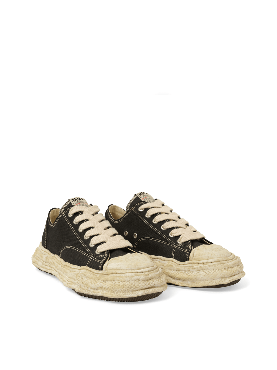 Peterson 23 OG Garment Dyed Sneaker in Black Front View | MAISON MIHARA YASUHIRO
