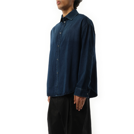 Anagram Overshirt in Washed Indigo