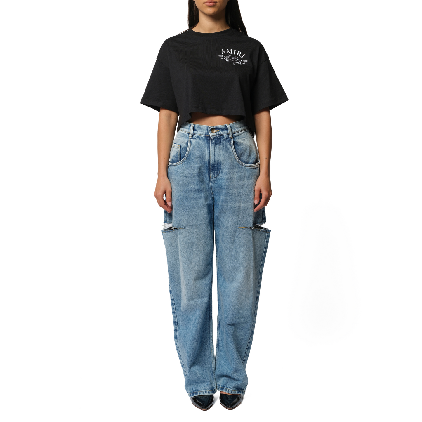 Arts District Cropped T-Shirt in Black
