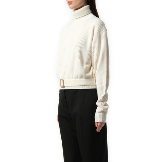 Turtleneck Sweater in Iconic Milk