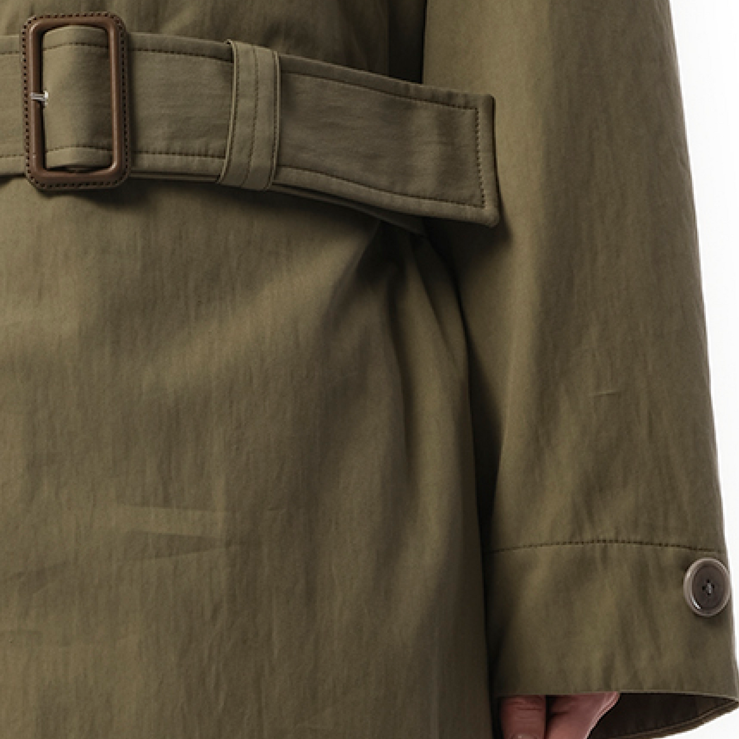 Tibetan Trench Coat in Light Olive