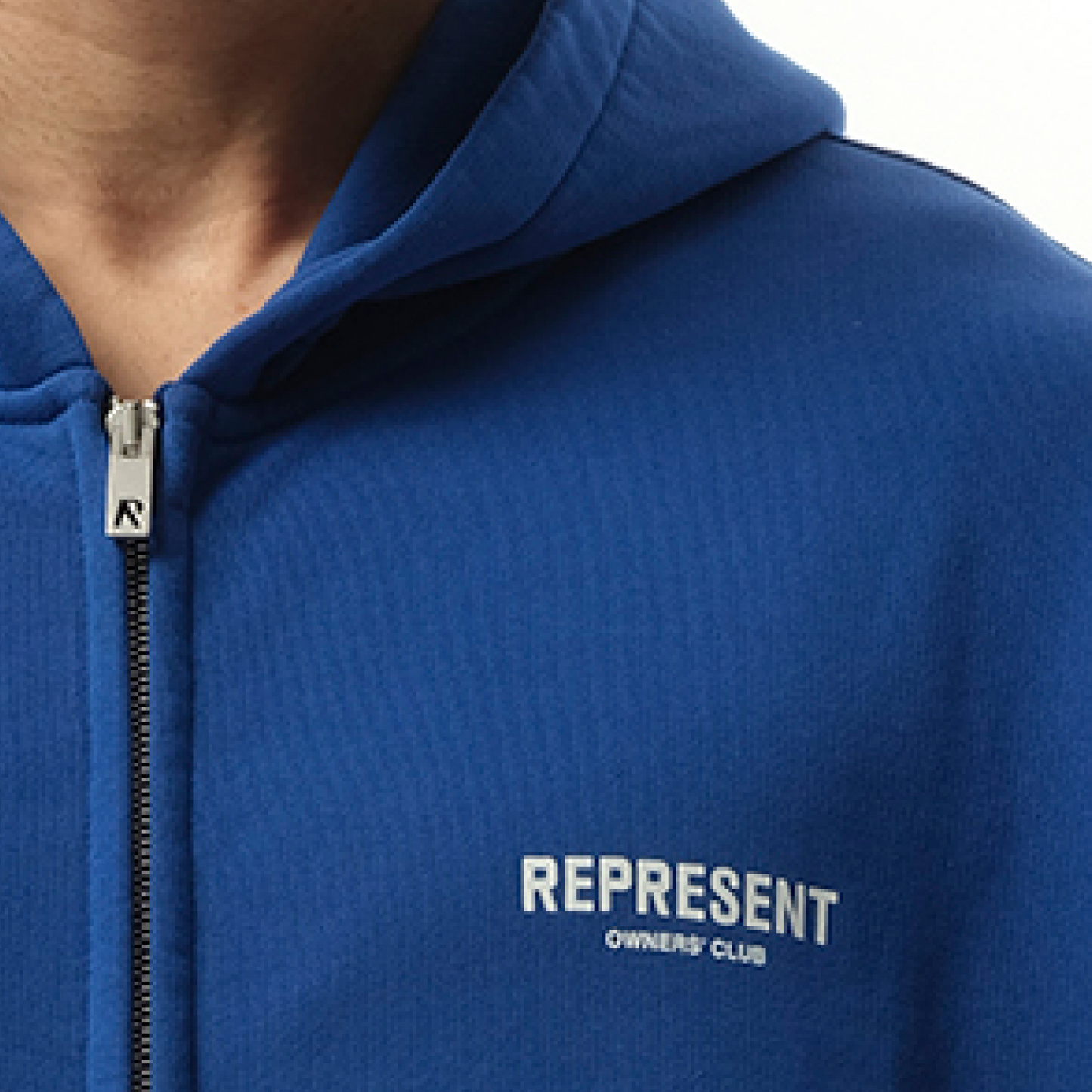 Represent Owners Club Zip Hoodie in Cobalt