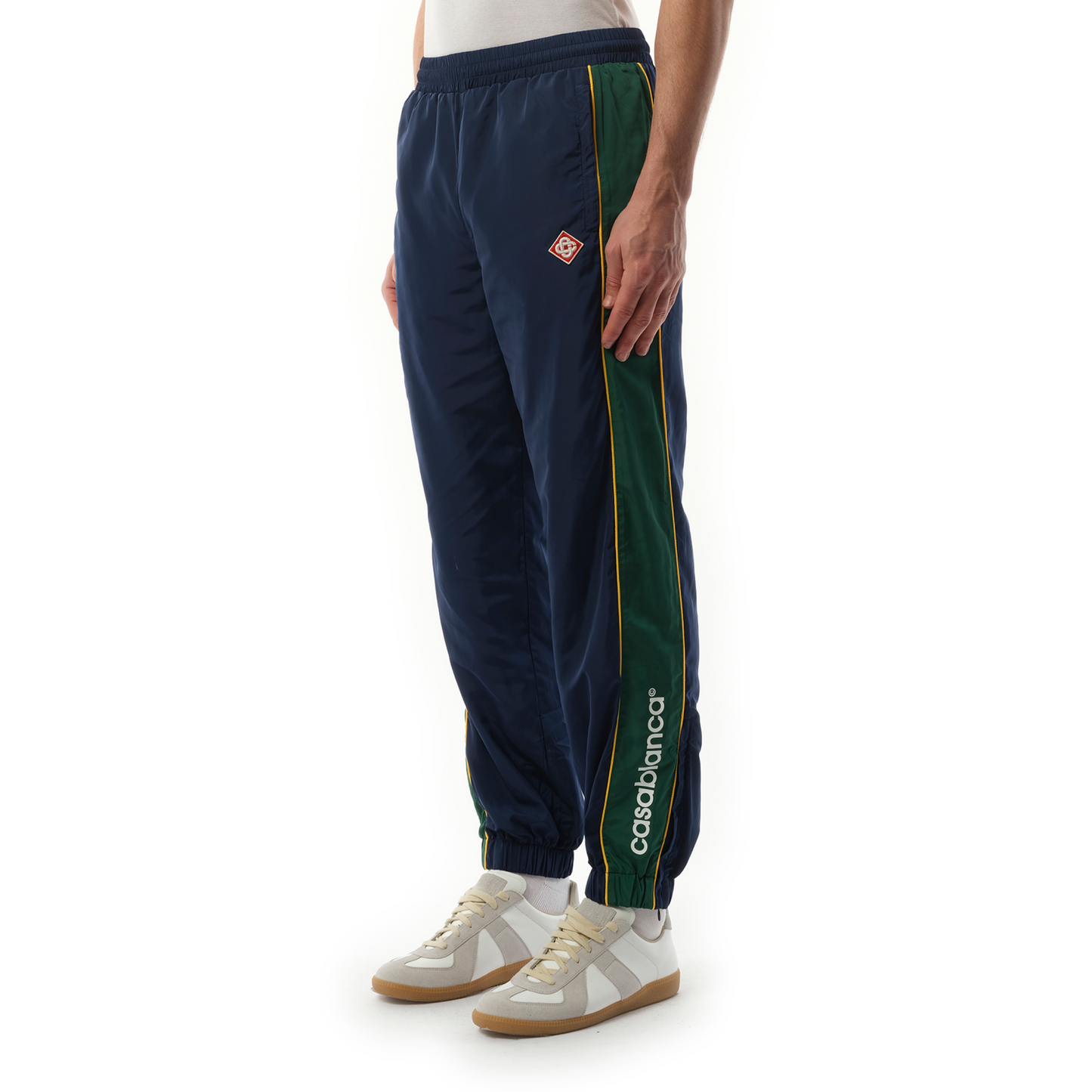 Windbreaker Pants in Navy/Evergreen