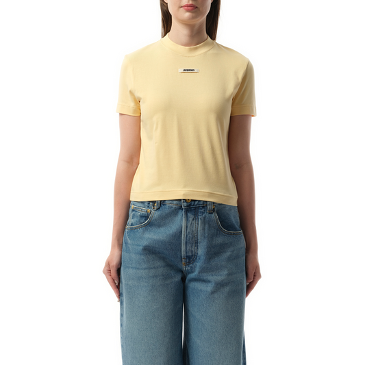 Le T-Shirt Gros Grain in Light Beige 2