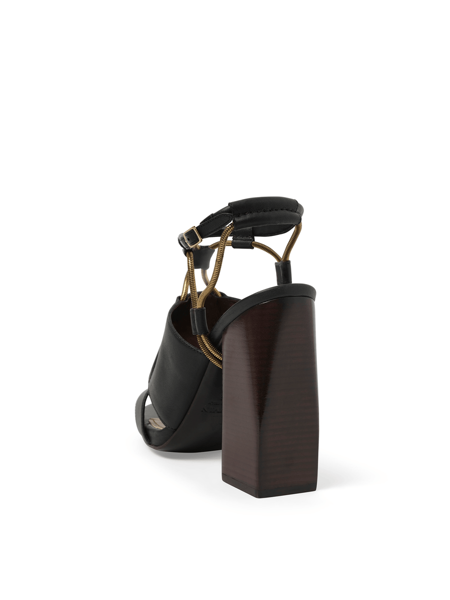 Sandal in Black Back View | LANVIN