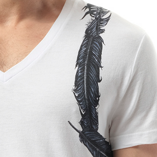 Feather T-Shirt in White