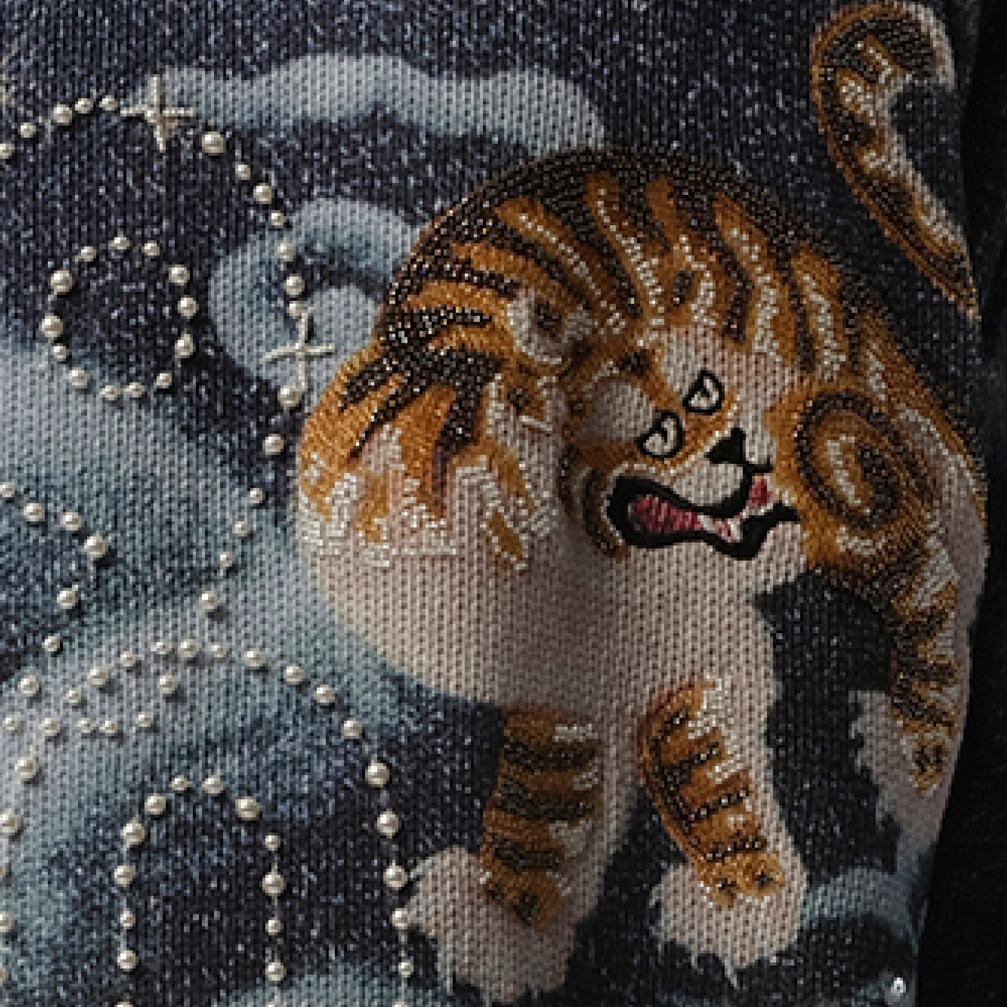 Kenzo Cloud Tiger Sweater in Midnight Blue