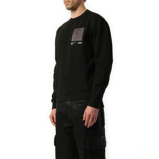 MA Bandana Silk Applique Sweatshirt in Black