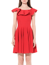 Stretch Mini Dress in Red