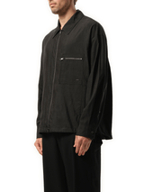 Wooyoungmi Nylon Zip Shirt in Black