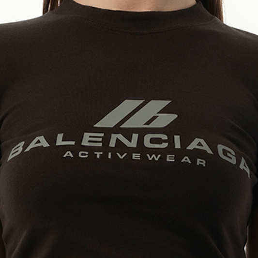 Activewear Fitted T-Shirt in Faded Black