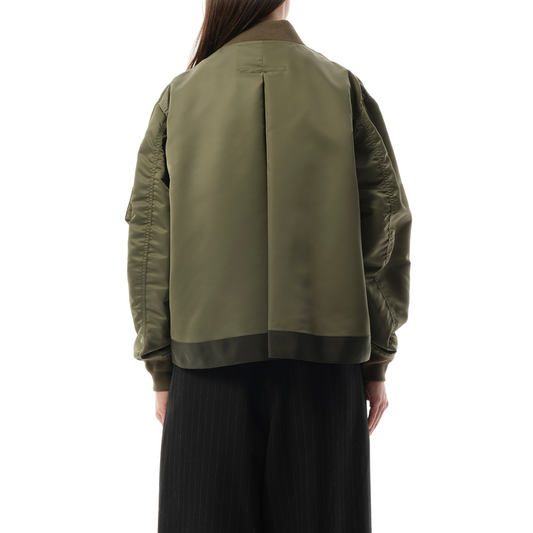 Nylon Twill Blouson in Khaki