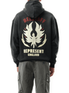 Represent Represent X Belstaff Flame Pheonix Hoodie in Shadow