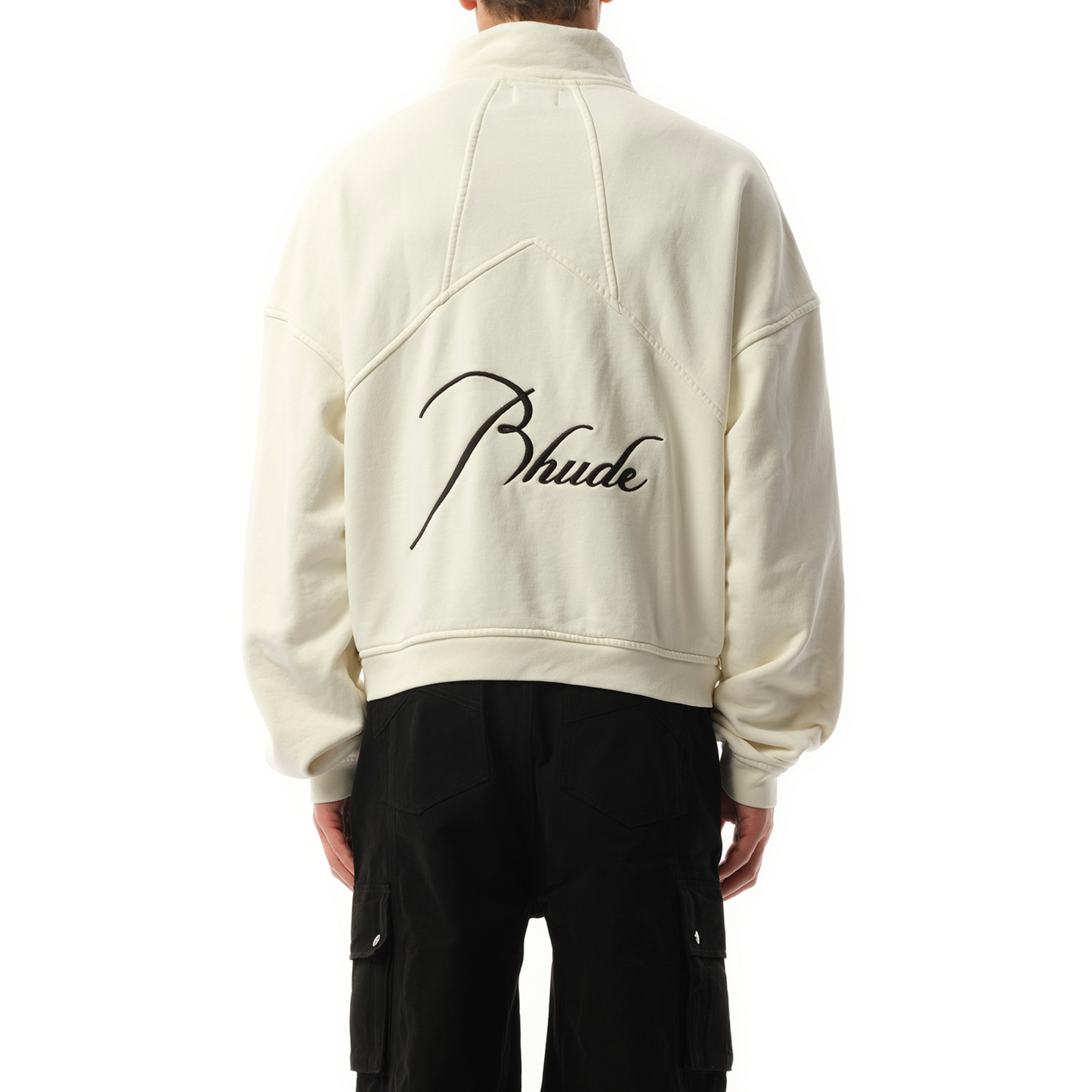 Rhude Quarter Sweatshirt in Vintage White