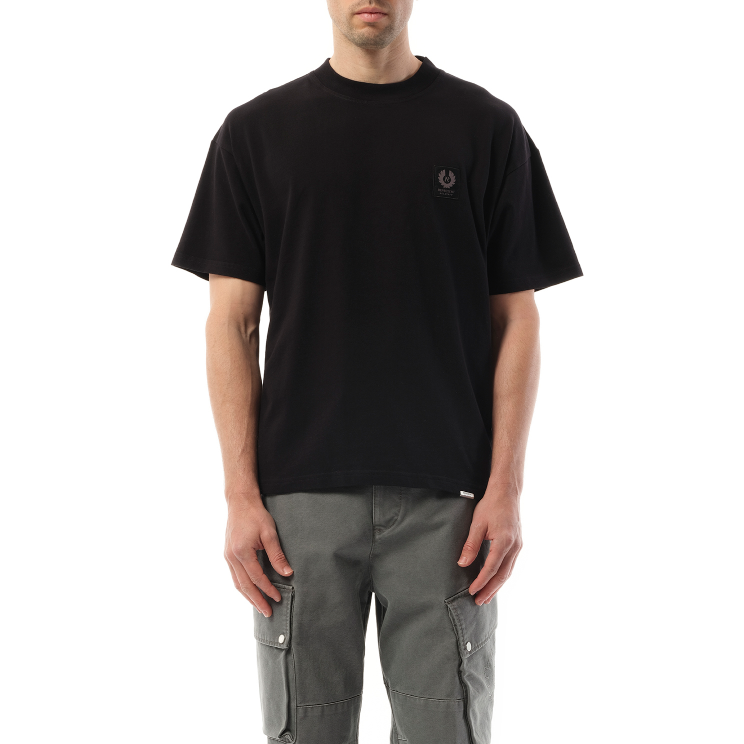 Represent X Belstaff Patch T-Shirt in Black