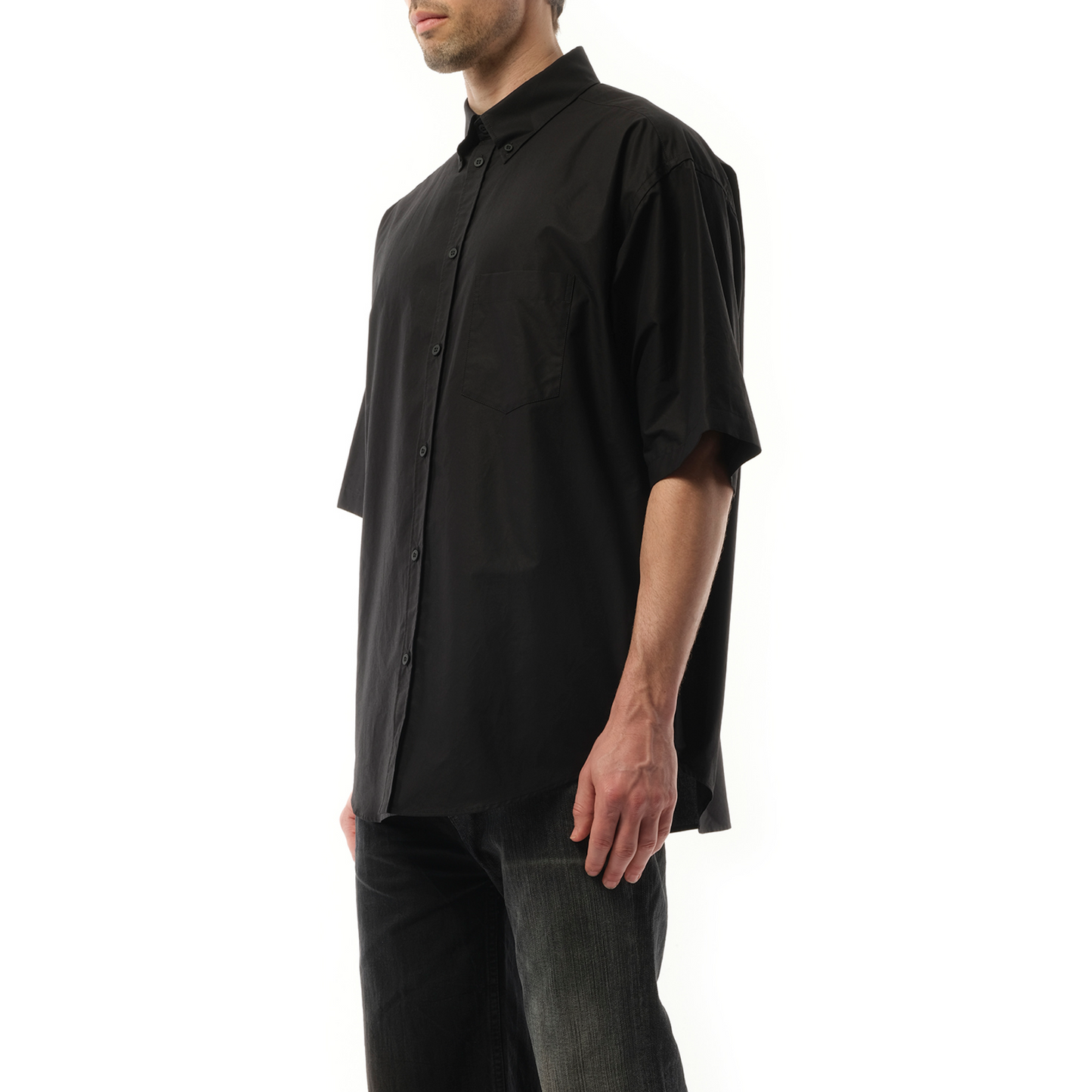 S/S Large Fit Shirt in Black