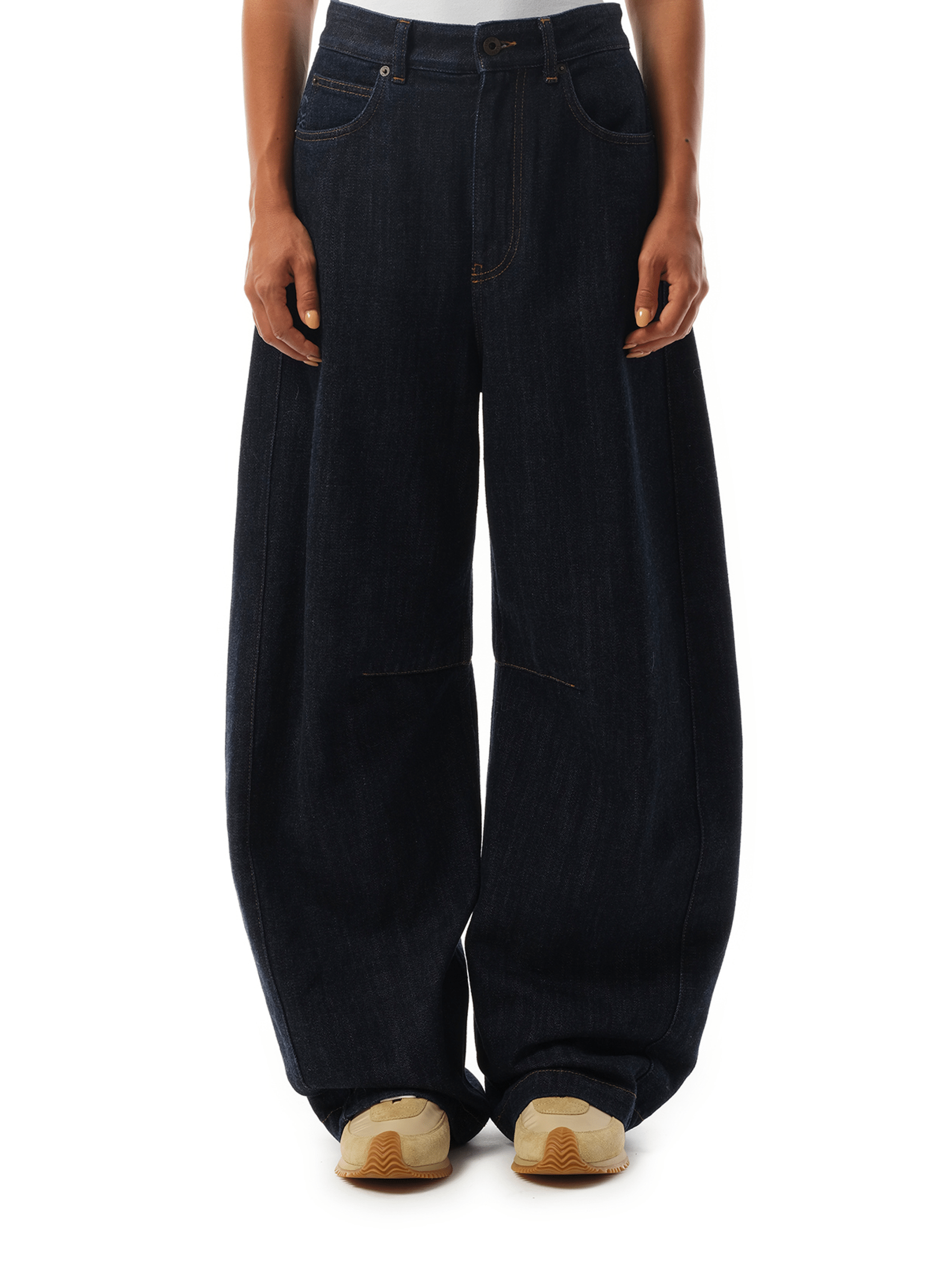 Loewe Anagram Barrel Jeans AF in Indigo Blue