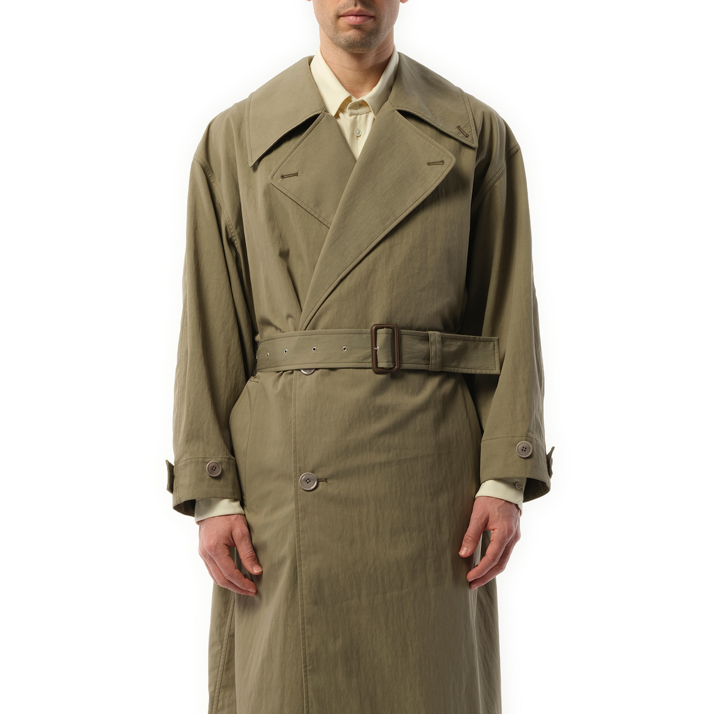 Tibetan Trench Coat in Light Olive