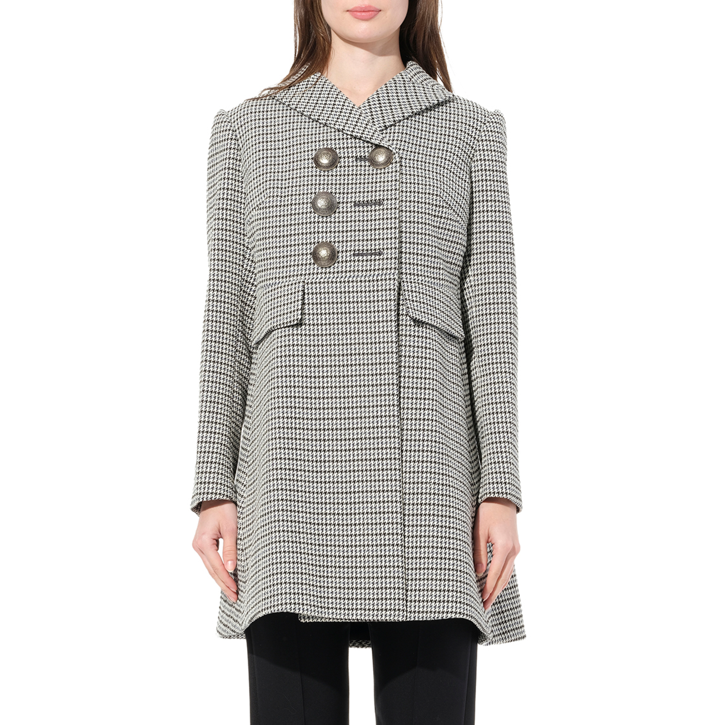 Cappotto Coat in Grey/Black