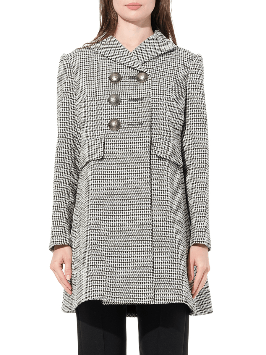 Cappotto Coat in Grey/Black