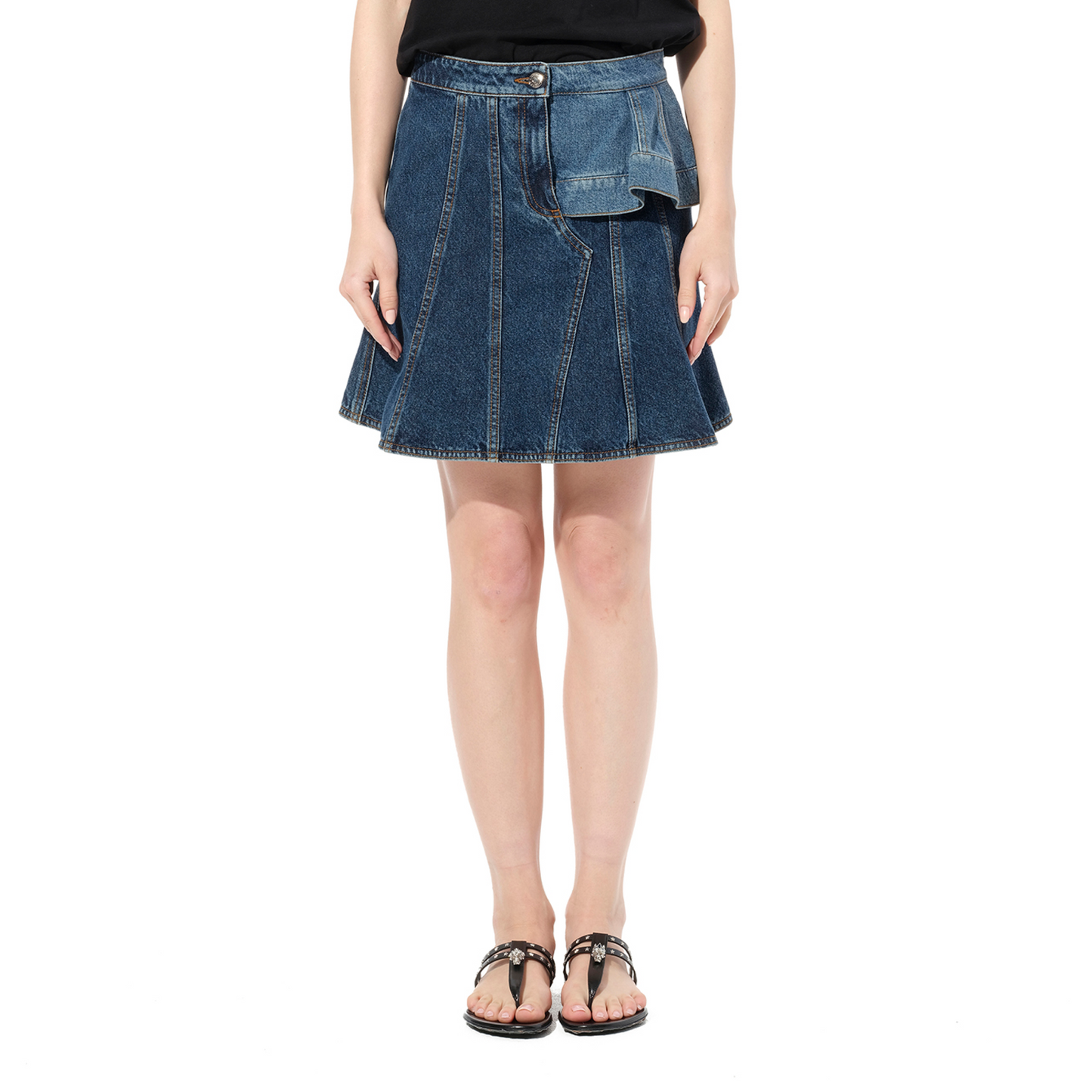 Denim Dark Skirt in Blue