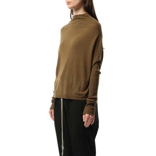 Long Sleeve Crater Knit Sweater in Bean