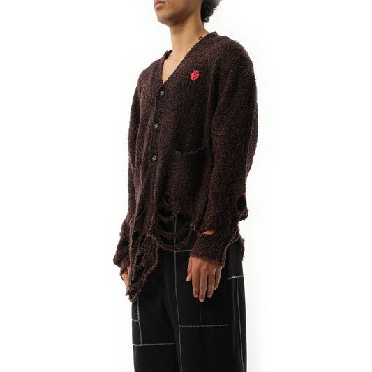 Zombie Silhouette Knit Cardigan in Black