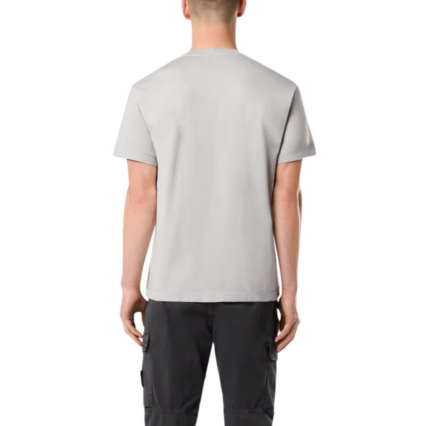 Stone Island Logo Patch T-Shirt in Lead Grey