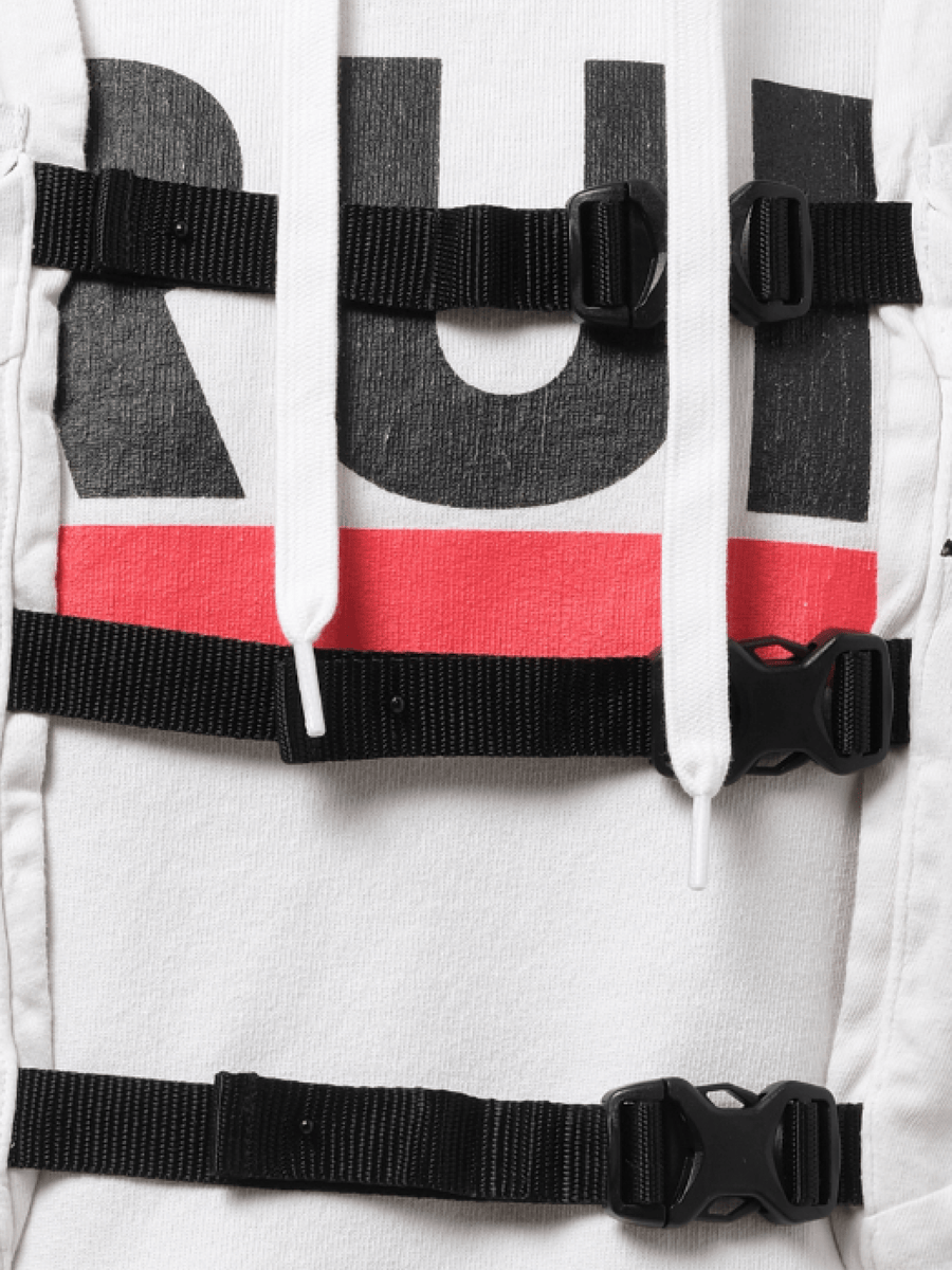 Doublet Trail Vest Hoodie in White