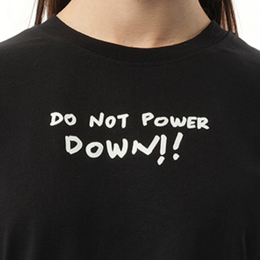 Power Down Boxy T-Shirt in Black/White