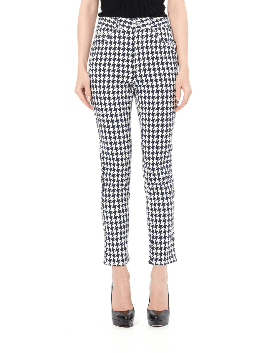 Dogtooth Jeans in White