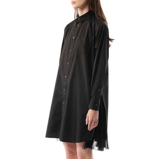 Cotton Poplin Dress in Black