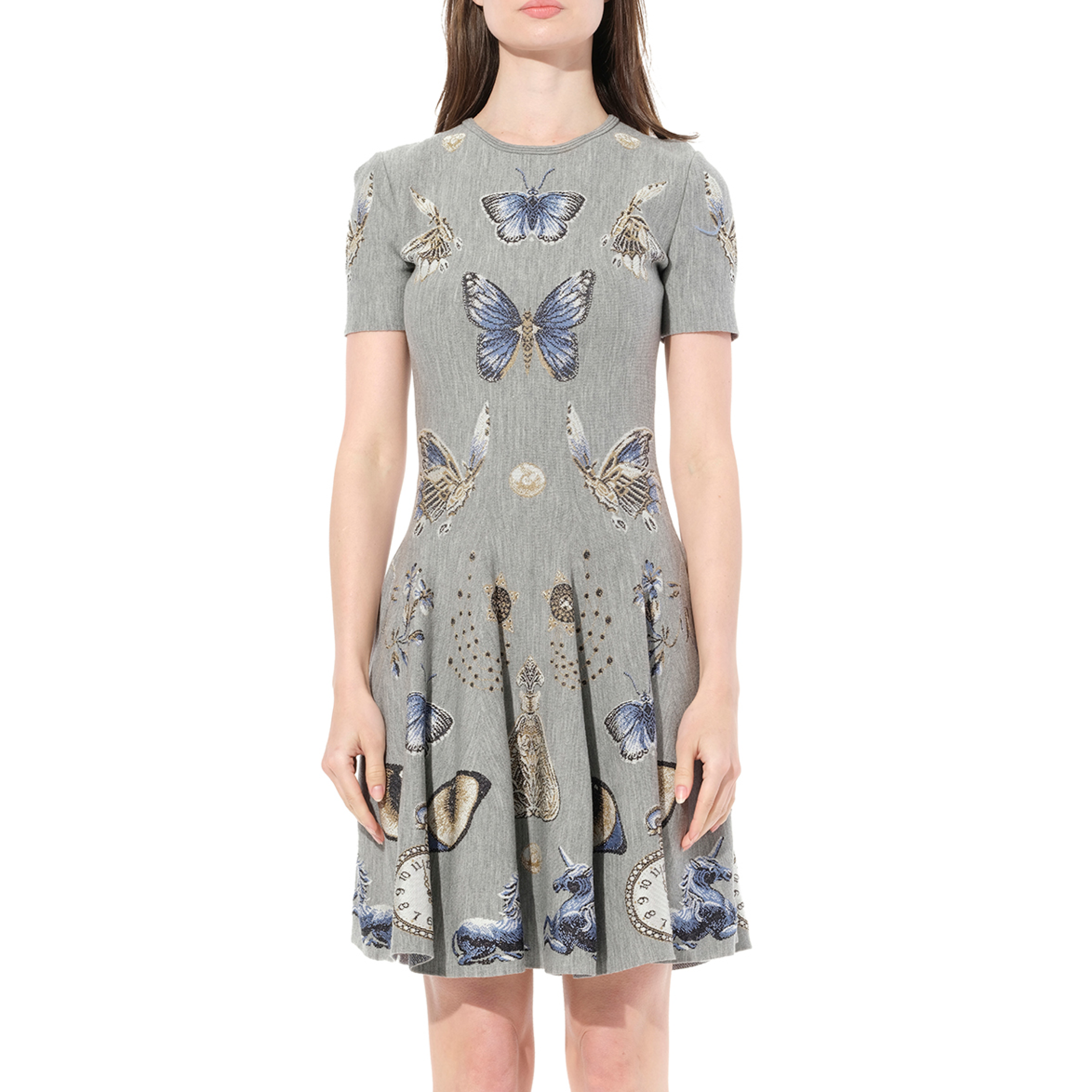 Alexander Mcqueen Mini Jacquard Dress 445432 Q1Vzx