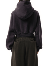 Entire Studios Cropped Heavy Hood in Ink