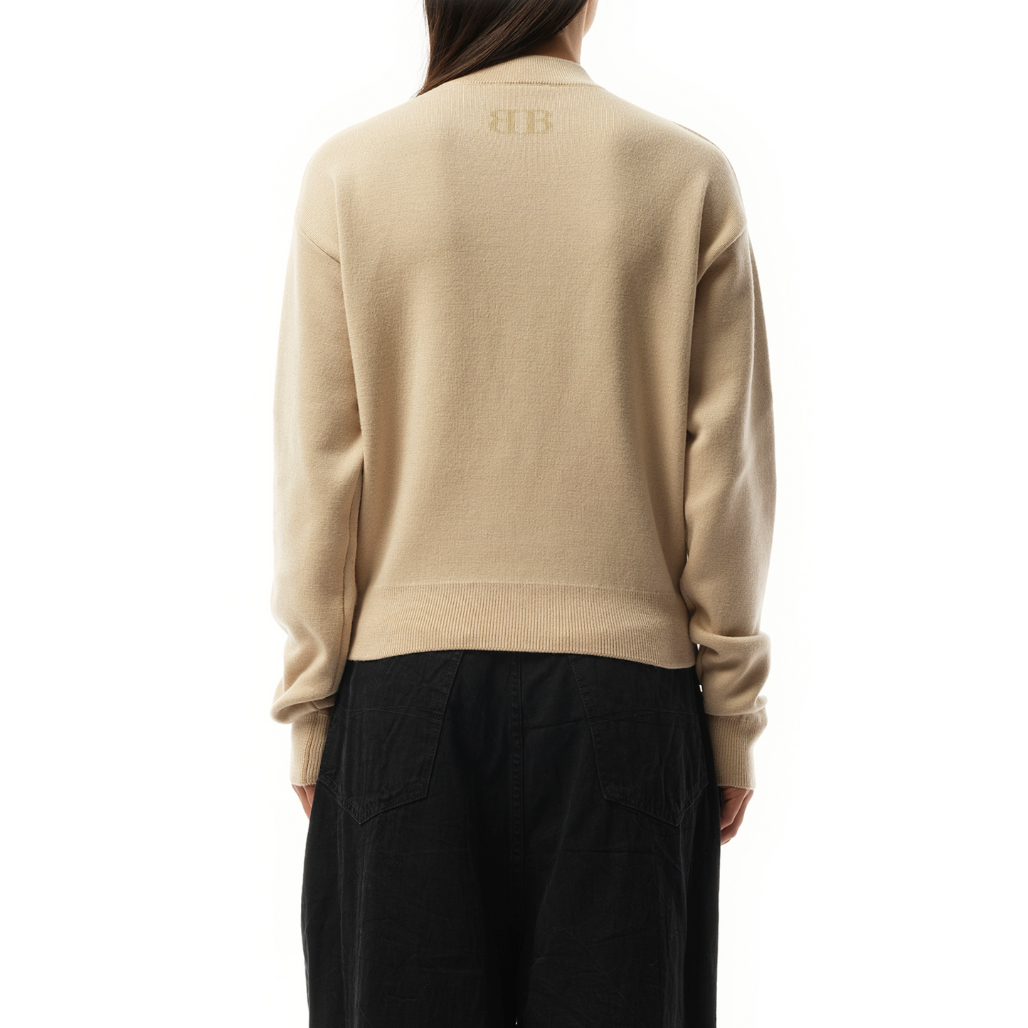 Cropped Sweater in Beige