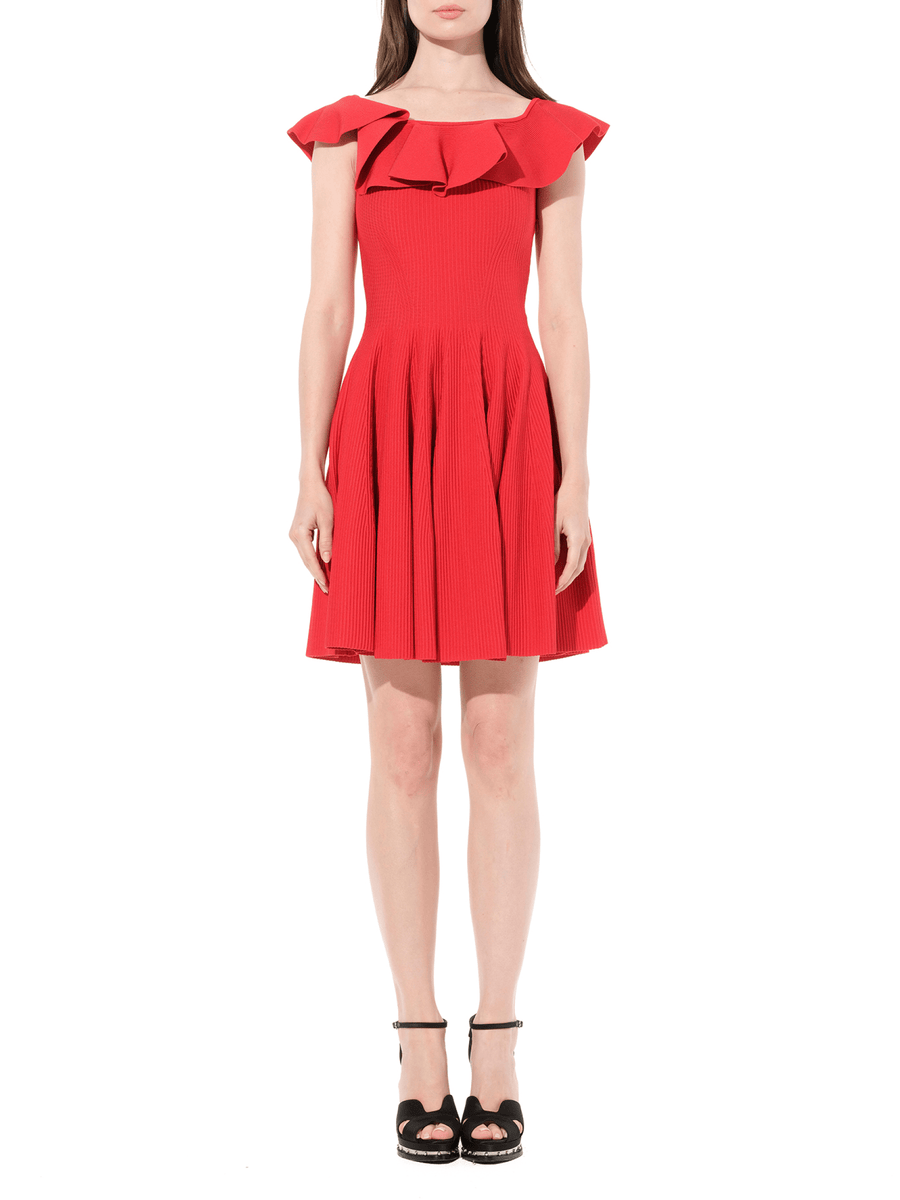 Stretch Mini Dress in Red