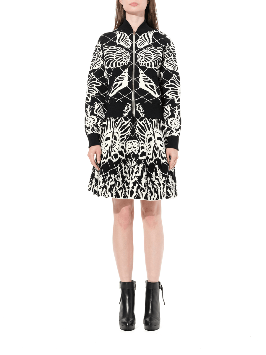 Jacquard Mini Skirt in Black