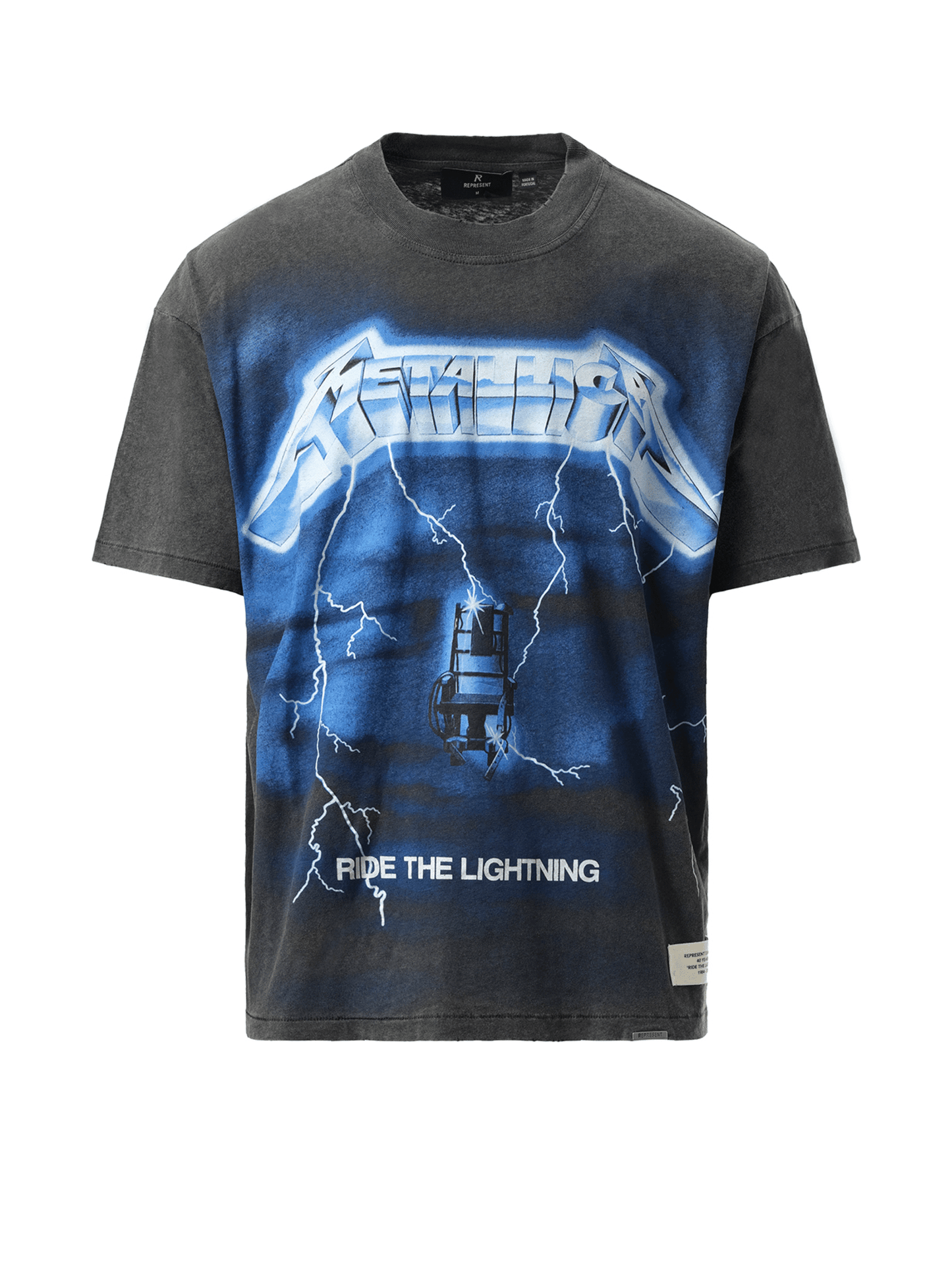 Represent Metallica Ride The Lightning T-Shirt in Vintage Grey
