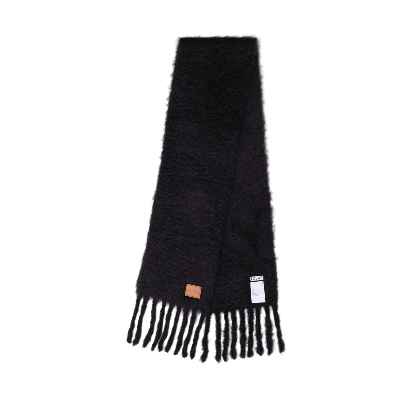 Mohair Blend Scarf in Black