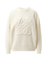 Loewe Cable Anagram Sweater in White