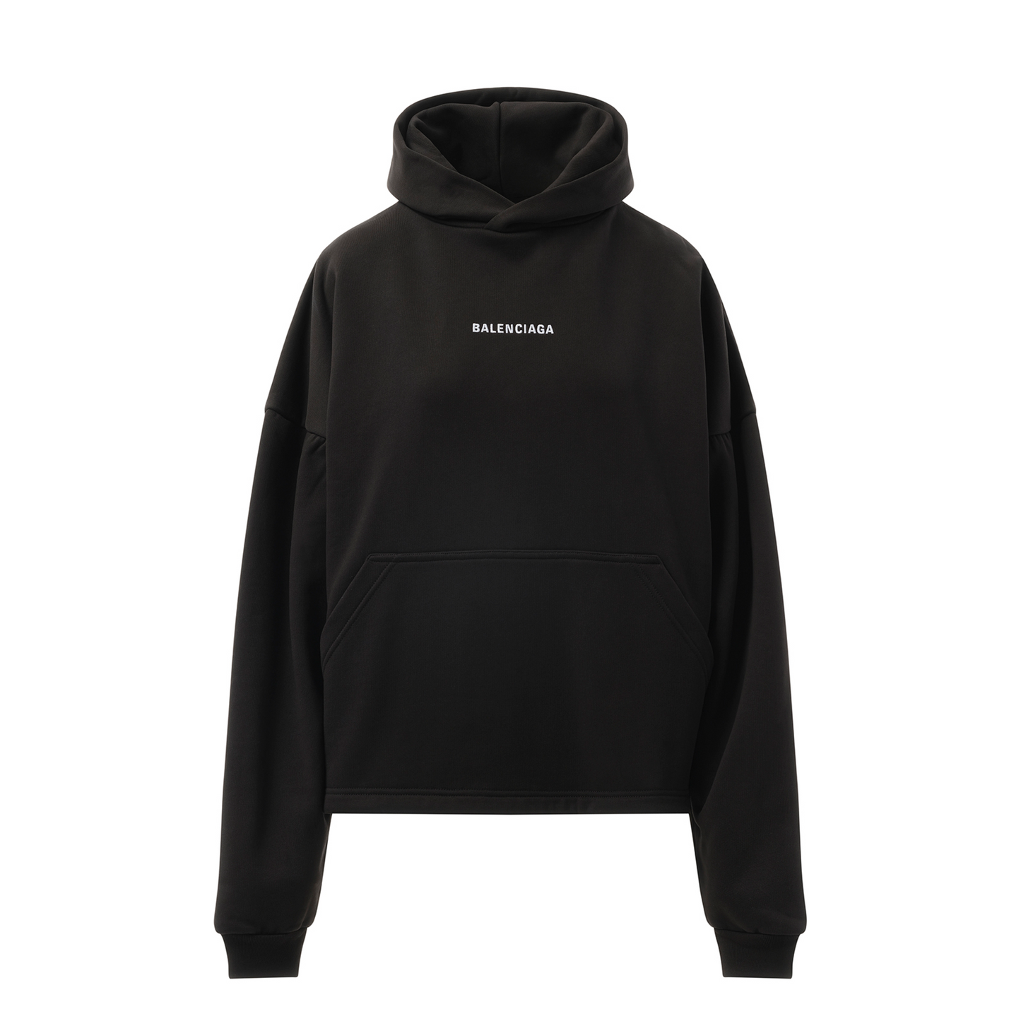 Logo Embroidered Hoodie in Black/White