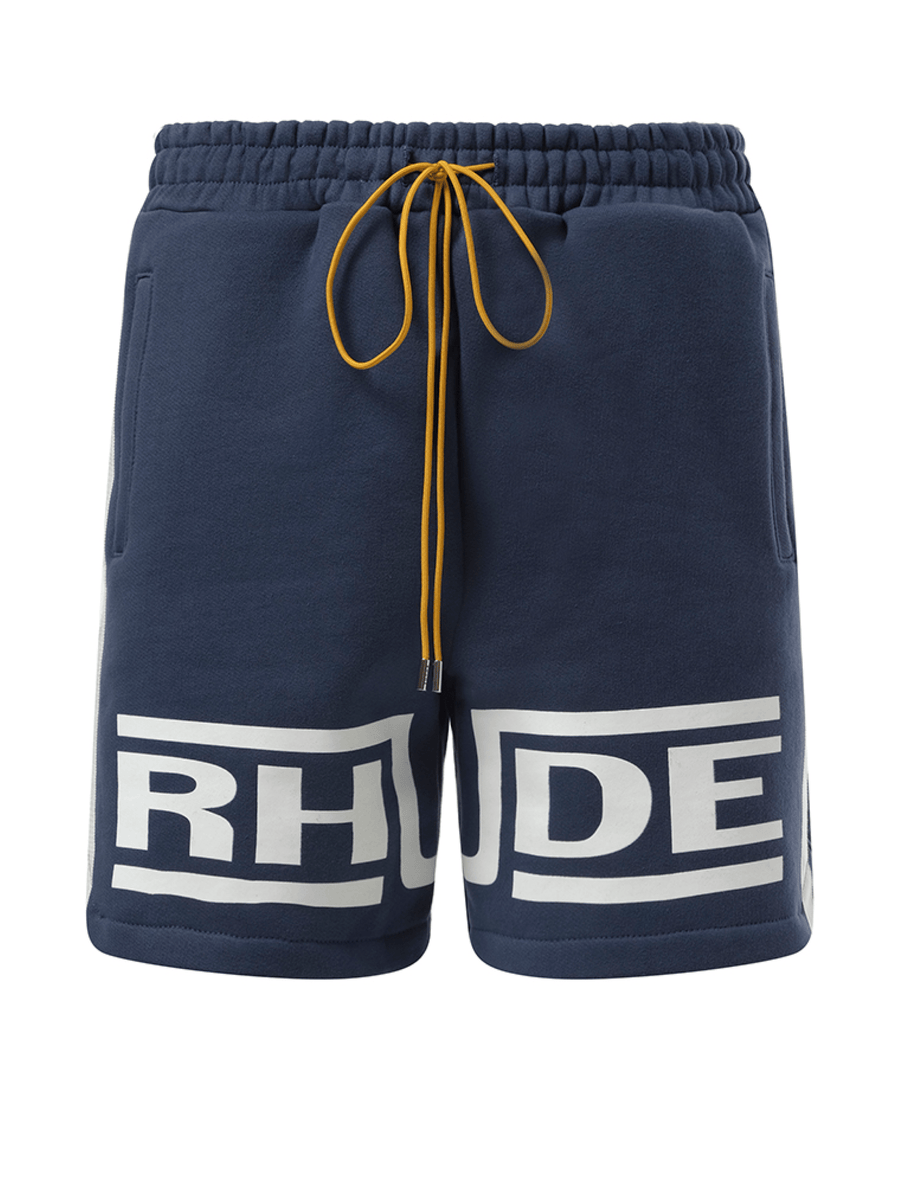Rhude Rhude Champions Shorts in Navy/Vintage White